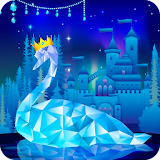 Snowy Swan Lake Live Wallpaper icon