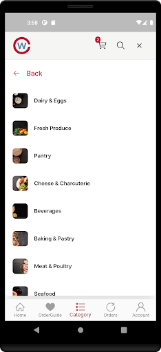 Chefs Warehouse Screen 2