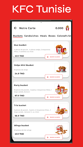 KFC Tunisie Screen 3