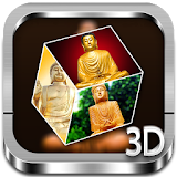 Gautam Buddha 3D cube Live WP icon