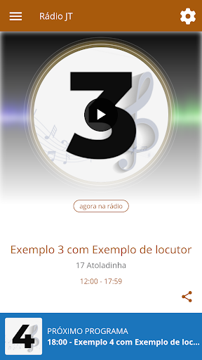 Android application Rádio JT screenshort