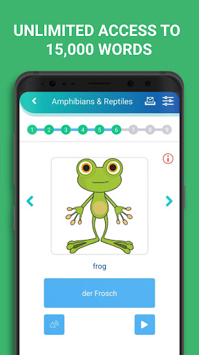 Android application Learn German Vocabulary Online screenshort