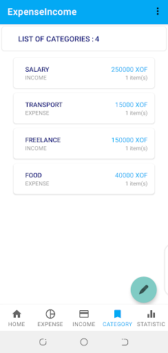 EXPENSE-INCOME TRACKER Screen 2