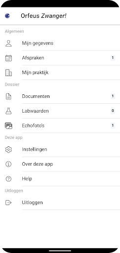 Android application Orfeus Zwanger screenshort