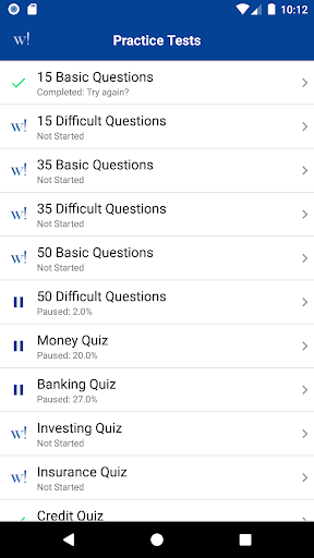 Android application WiseQuiz screenshort