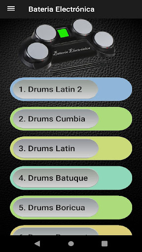 Android application bateria electronica screenshort