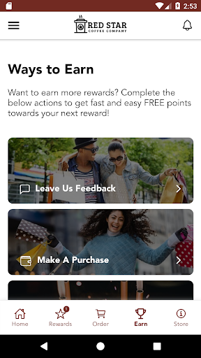 Red Star Coffee Rewards Screen 3