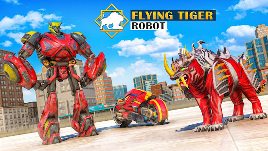 Flying Wild Tiger Robot Game 6.23 screenshots 3