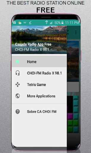 Android application CA Radio CHOI-FM Radio X 98.1 screenshort