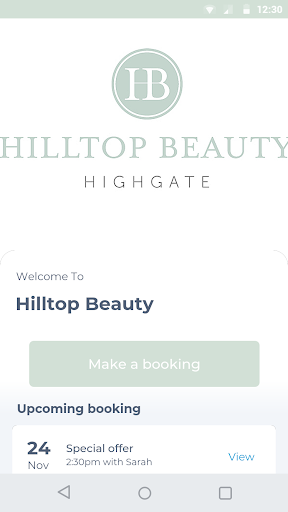 Android application Hilltop Beauty screenshort