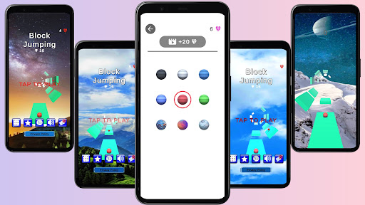 Android application 3D Block Jumping Game Offline screenshort