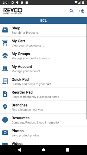 Android application Revco Electric screenshort