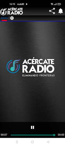 Android application AcércateRadio screenshort