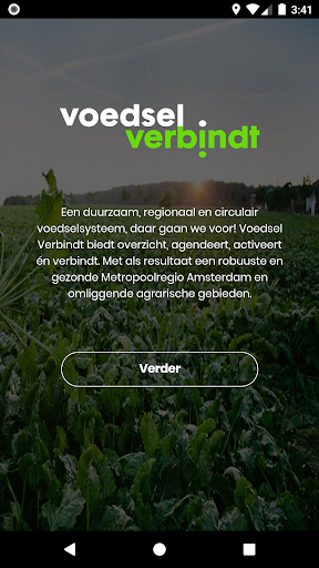 Android application Voedsel Verbindt screenshort