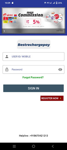 Android application Best Recharge Pay screenshort