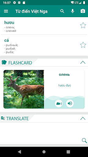 Android application Russian Vietnamese Dictionary screenshort