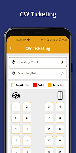 CW Ticketing-Buy bus ticket Screen 3