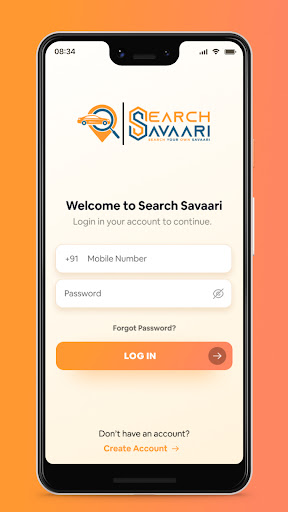 Search Savaari Partner Screen 2
