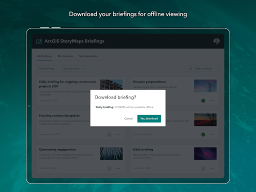 ArcGIS StoryMaps Briefings screenshot 6