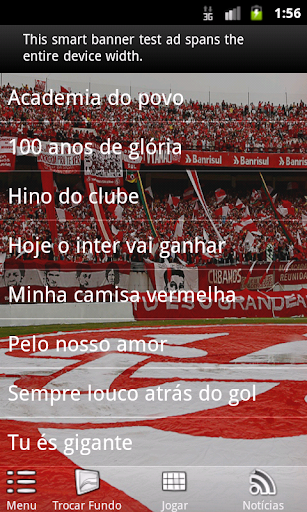 Android application Músicas da Torcida Internacion screenshort
