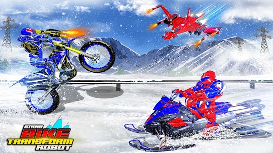 Snow Mountain Moto Bike Transform Robot Bike Games Apk New Download 2022 5