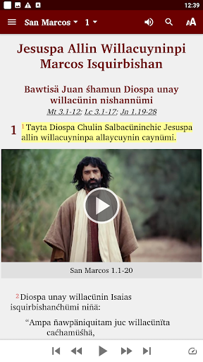 Android application Quechua Huaylla Wanca Bible screenshort