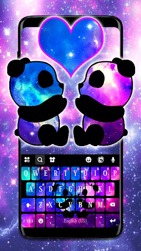 Android application Galaxy Panda Love Theme screenshort