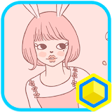 봄의 토끼소녀 카카오홈 테마 icon