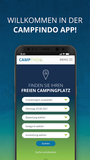 Android application CAMPFINDO screenshort