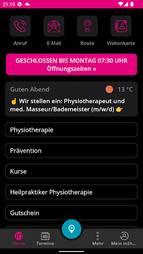 Android application inShape App screenshort