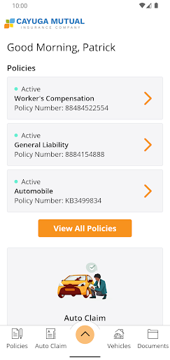 Cayuga Mutual MobileInsured Screen 2