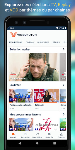 Android application myVIDEOFUTUR screenshort