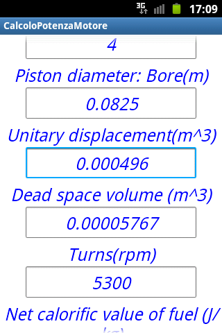 Android application ENGINE ENDOTHERMIC sizing screenshort