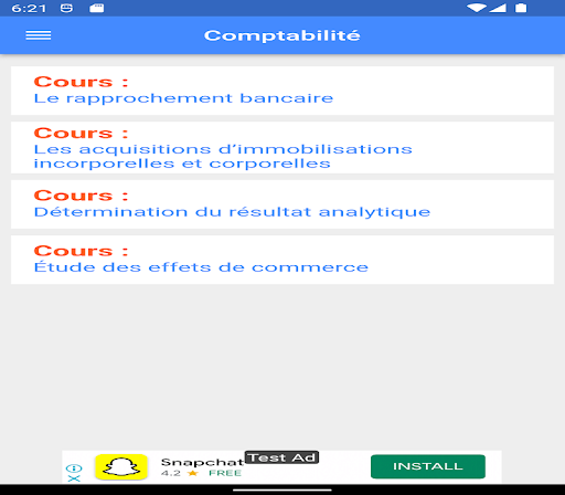 Cours de Comptabilité Screen 3