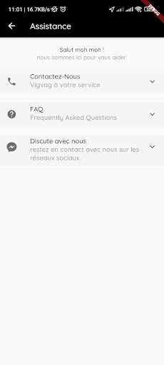Android application VigVag livreur screenshort