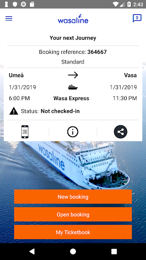 Android application Wasaline screenshort