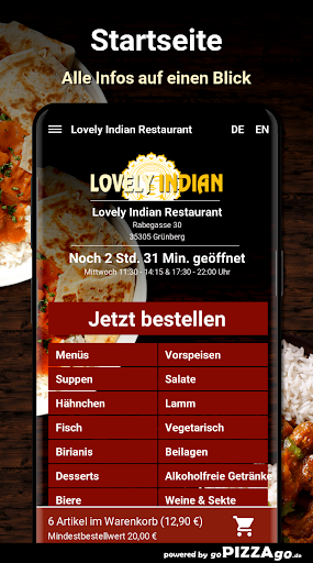 Lovely Indian Restaurant Grünb Screen 2