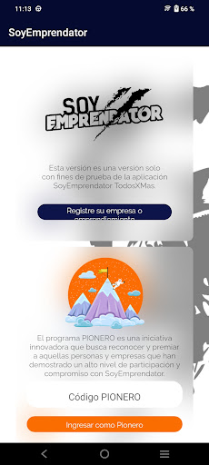 Android application SoyEmprendator screenshort