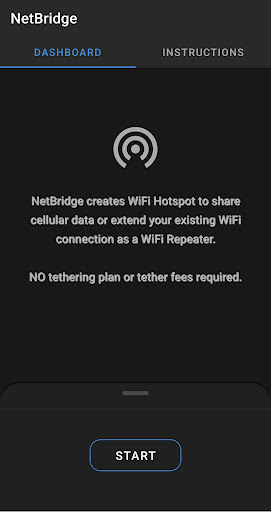 Android application NetBridge - No Root Tethering screenshort