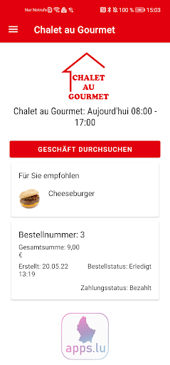 Android application Chalet au Gourmet screenshort