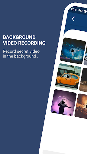 Android application Background Video Recorder screenshort