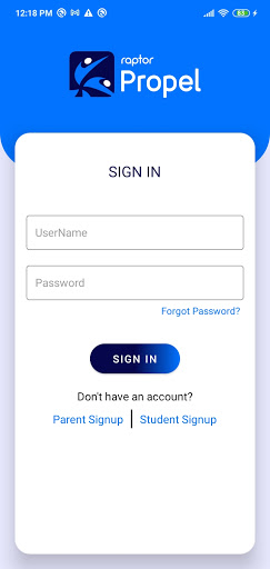 Android application Raptor Propel screenshort