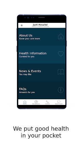 Android application Jyoti Hospital screenshort