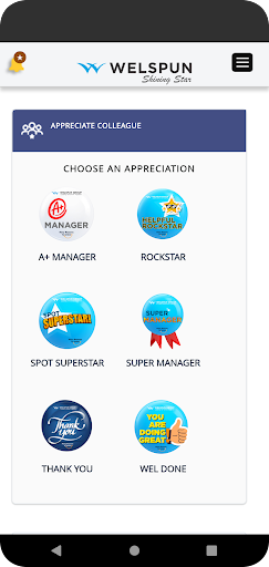 Android application ShiningStar UAT screenshort