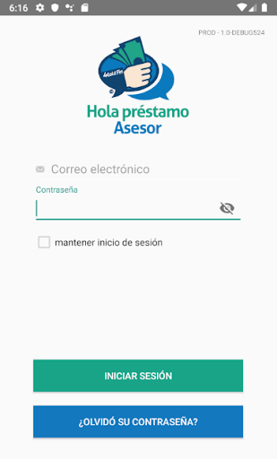 Android application Hola Préstamo Asesor screenshort