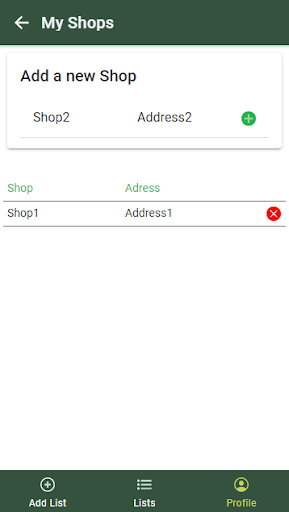 Shuga Shopping Lists Screen 3