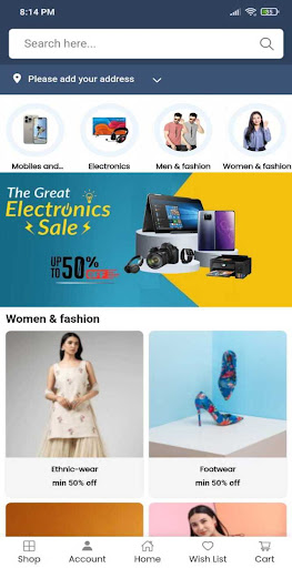 Android application EW Shopping screenshort