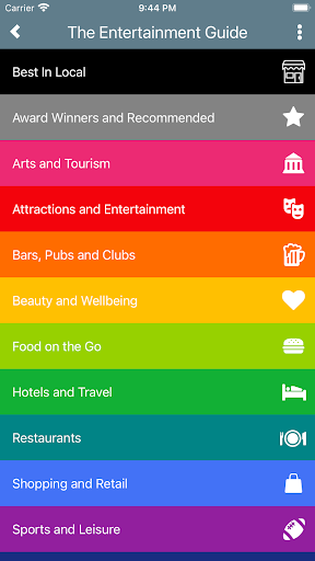 Android application The Entertainment Guide screenshort