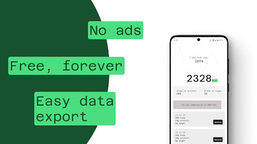 Android application caloq, the calorie tracker screenshort