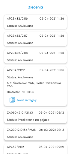Android application Monitoring Aktywności Sieci As screenshort